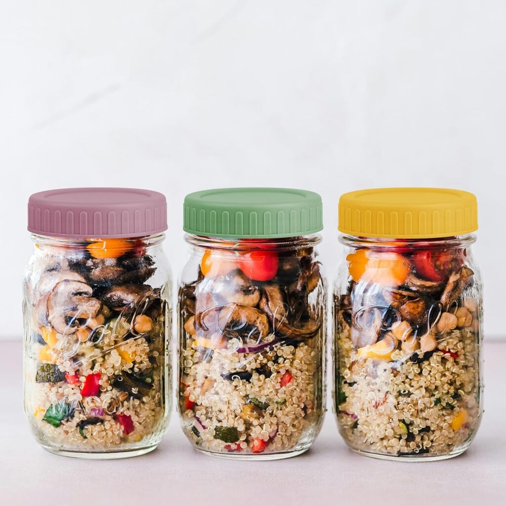 plastic mason jar tops