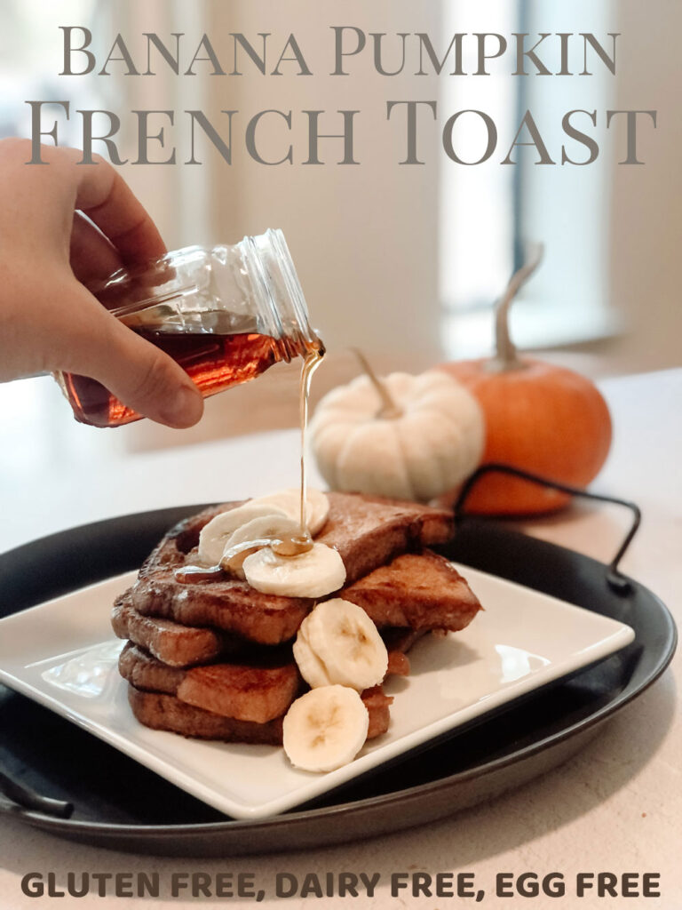 Banana Pumpkin French Toast (Dairy Free, Gluten Free & Egg Free) recipe