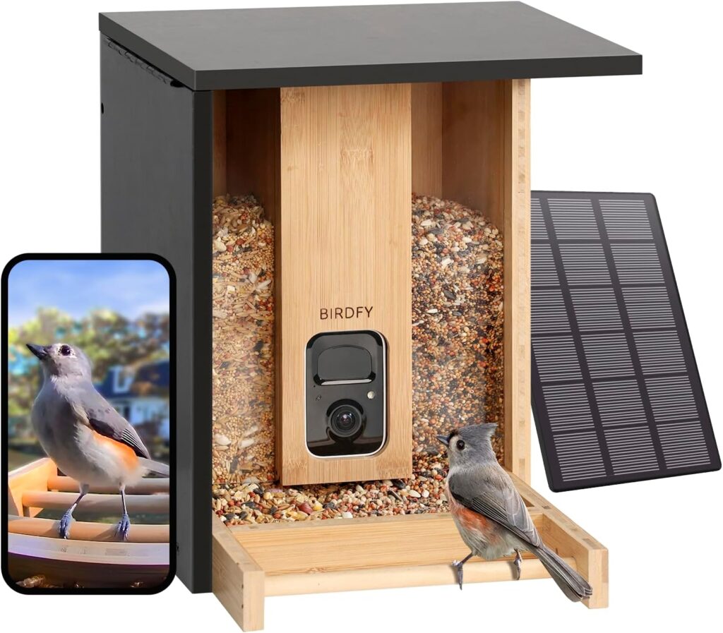 High tech bird feeder