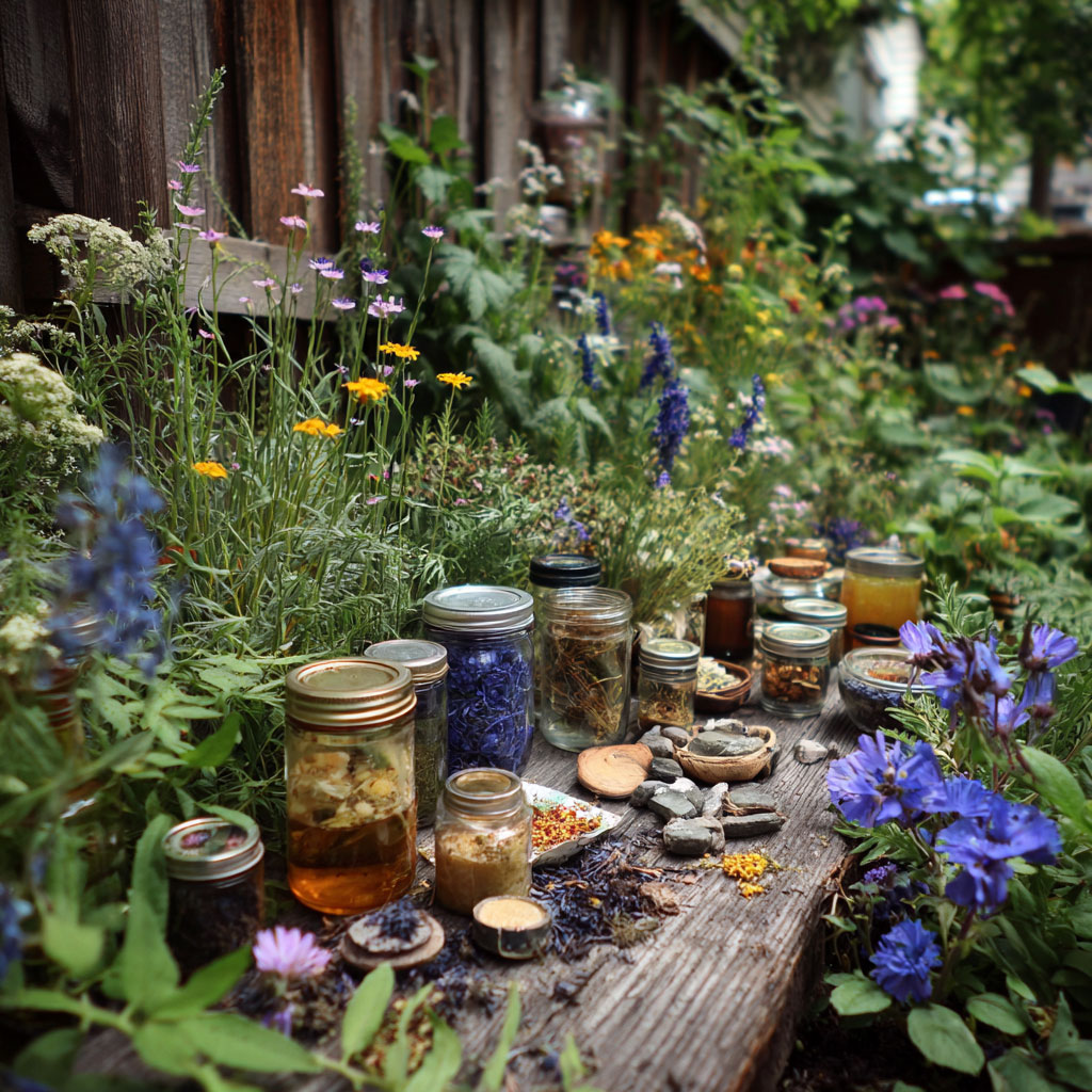 Medicinal Herbs in Garden