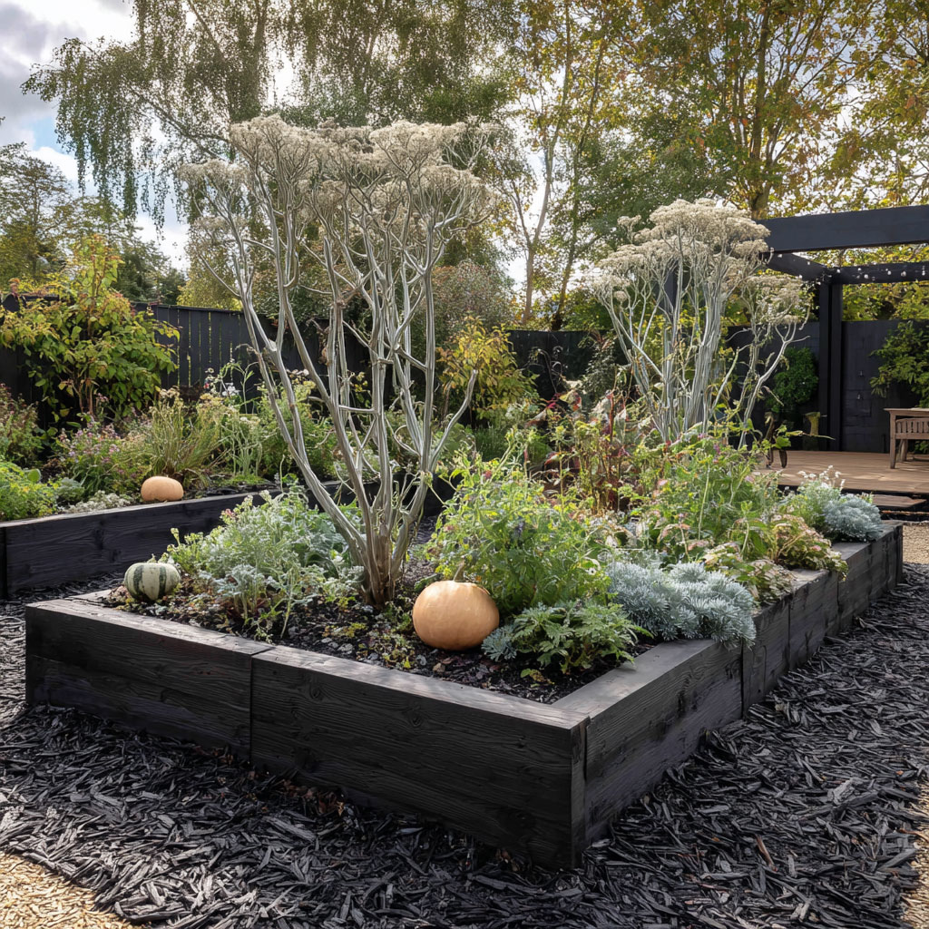 Garden Bed Black Mulch